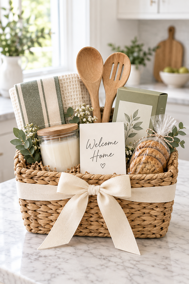 Welcome Home — gift basket by Melissa's Little Joys